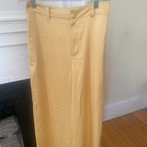 BRAND NEW - Gold Satin Wide Leg Trousers